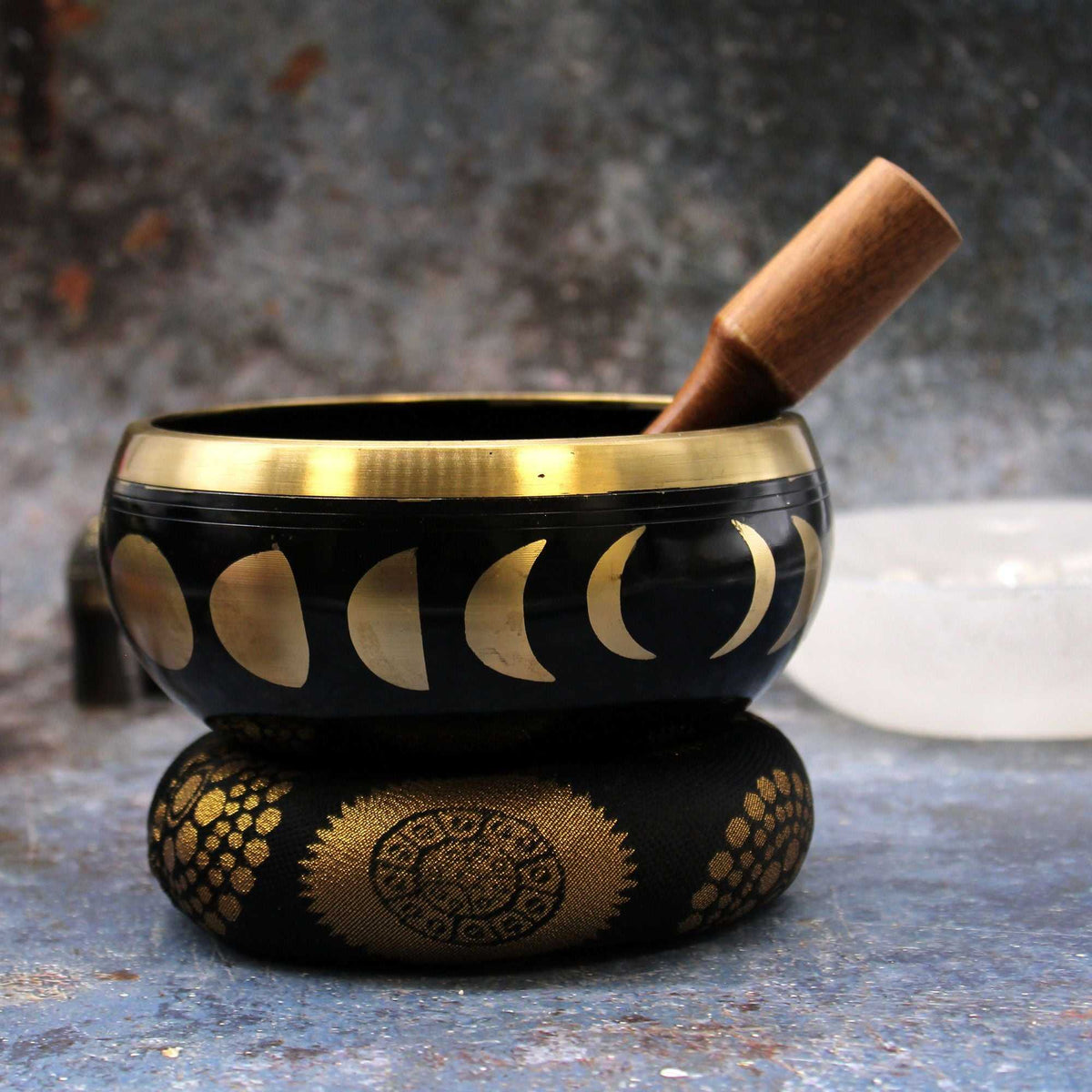 Moon Phase Singing Bowl Set — Black & Gold - Tibetan Singing Bowls - SIXTH HOUSE