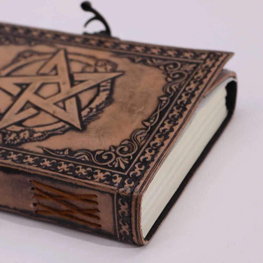 Pentacle Leather Grimoire — 200 Pages