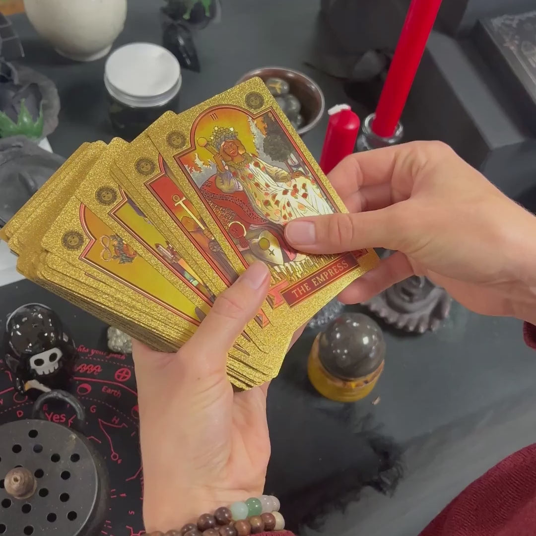 All-Seeing Eye Blue & Gold Foil Tarot Set & Guidebook