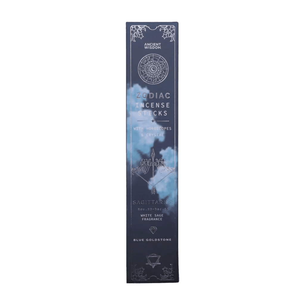 Sagittarius Zodiac Crystal Incense — White Sage - Zodiac Crystal Scents Incense - SIXTH HOUSE