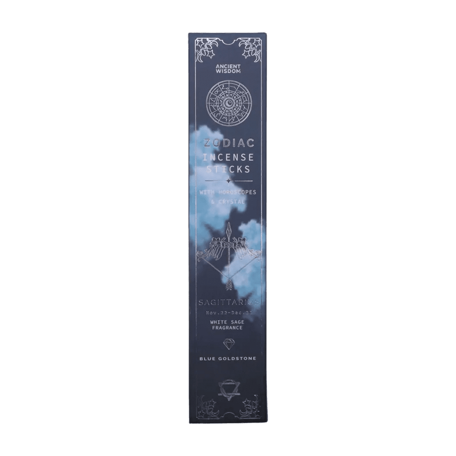 Sagittarius Zodiac Crystal Incense — White Sage - Zodiac Crystal Scents Incense - SIXTH HOUSE