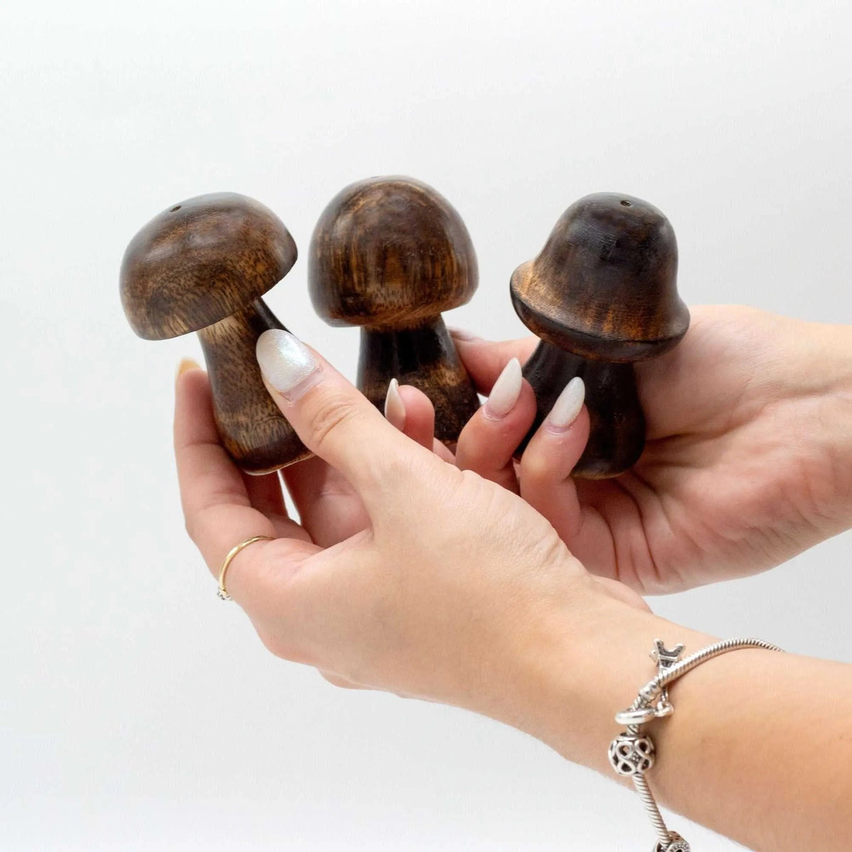 Set of 3 Mini Incense Mushrooms (8cm 7cm 6.5cm) - Incense Holder - SIXTH HOUSE