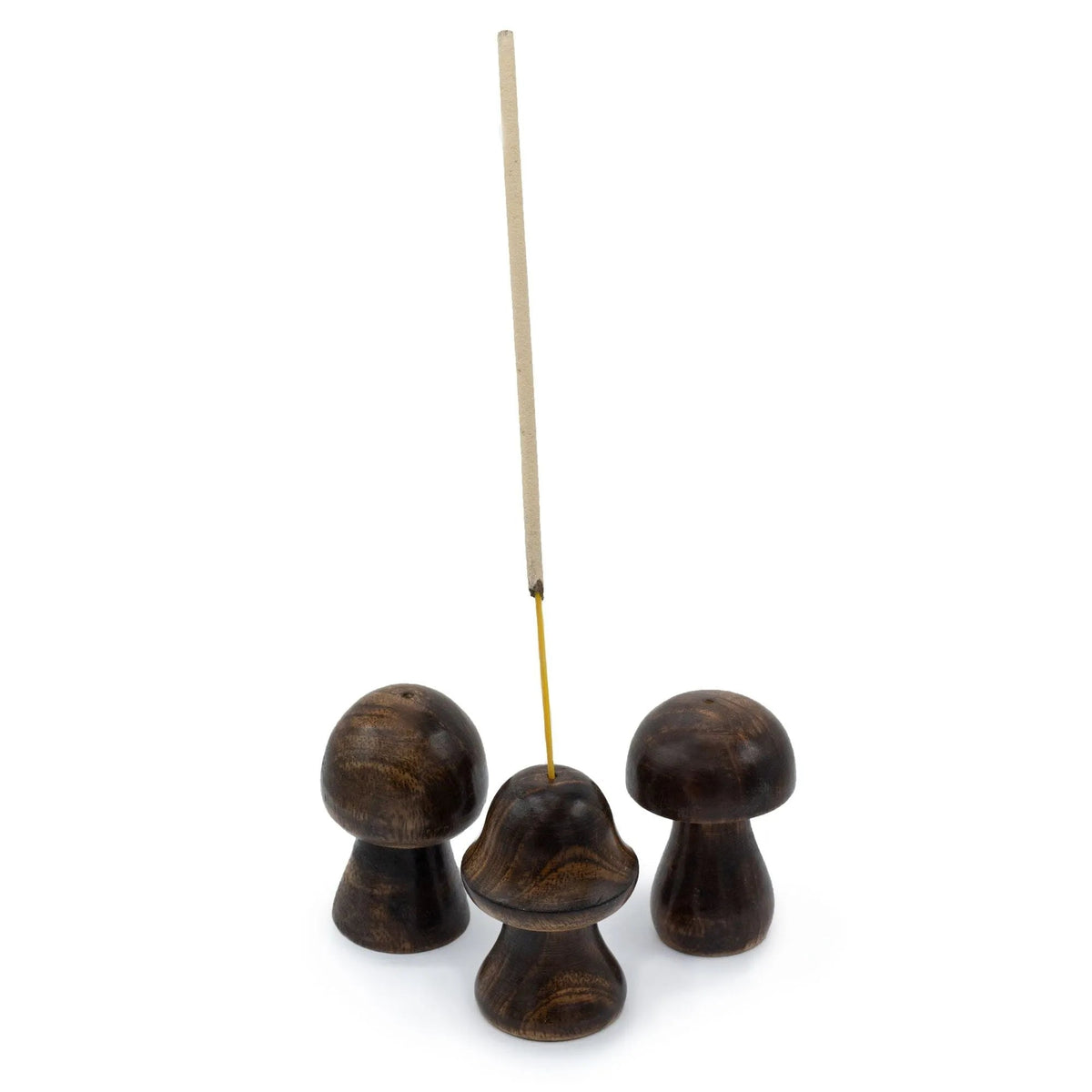 Set of 3 Mini Incense Mushrooms (8cm 7cm 6.5cm) - Incense Holder - SIXTH HOUSE
