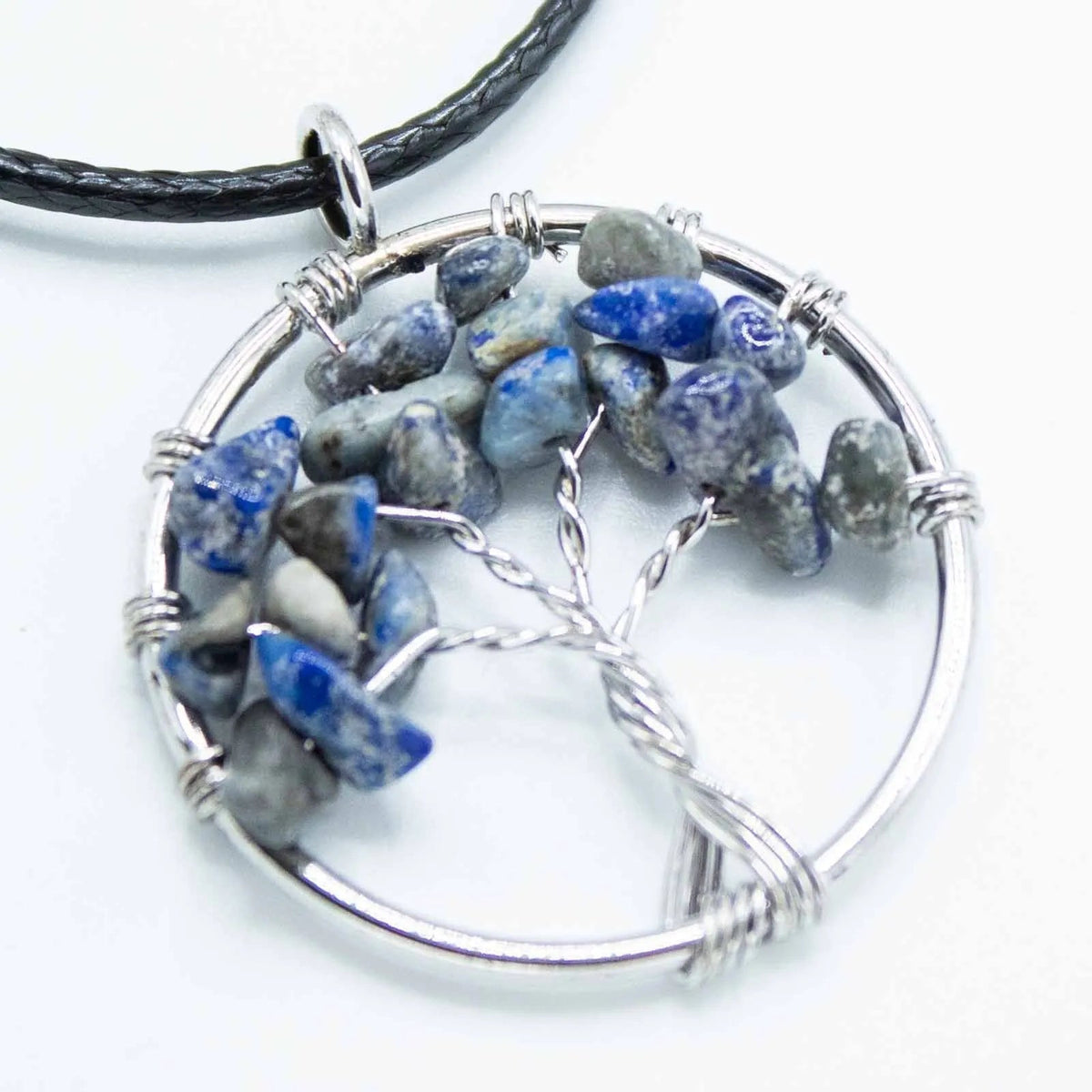 Sodalite Tree of Life Gemstone Necklace - Gemstone Necklace - SIXTH HOUSE
