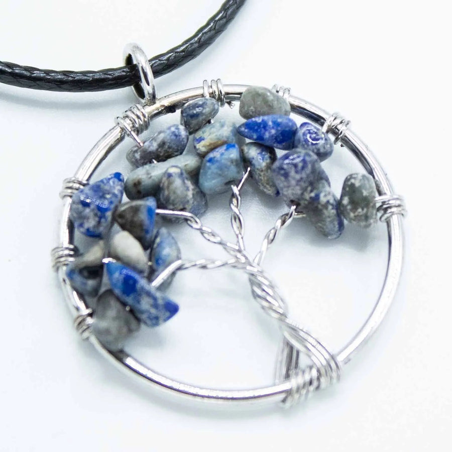 Sodalite Tree of Life Gemstone Necklace