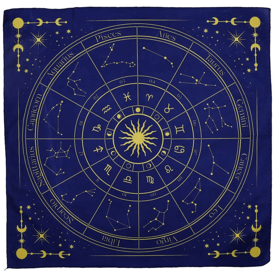 Tarot Reading Cloth – Zodiac - Tarot Cards & Reading Cloths - SIXTH HOUSE