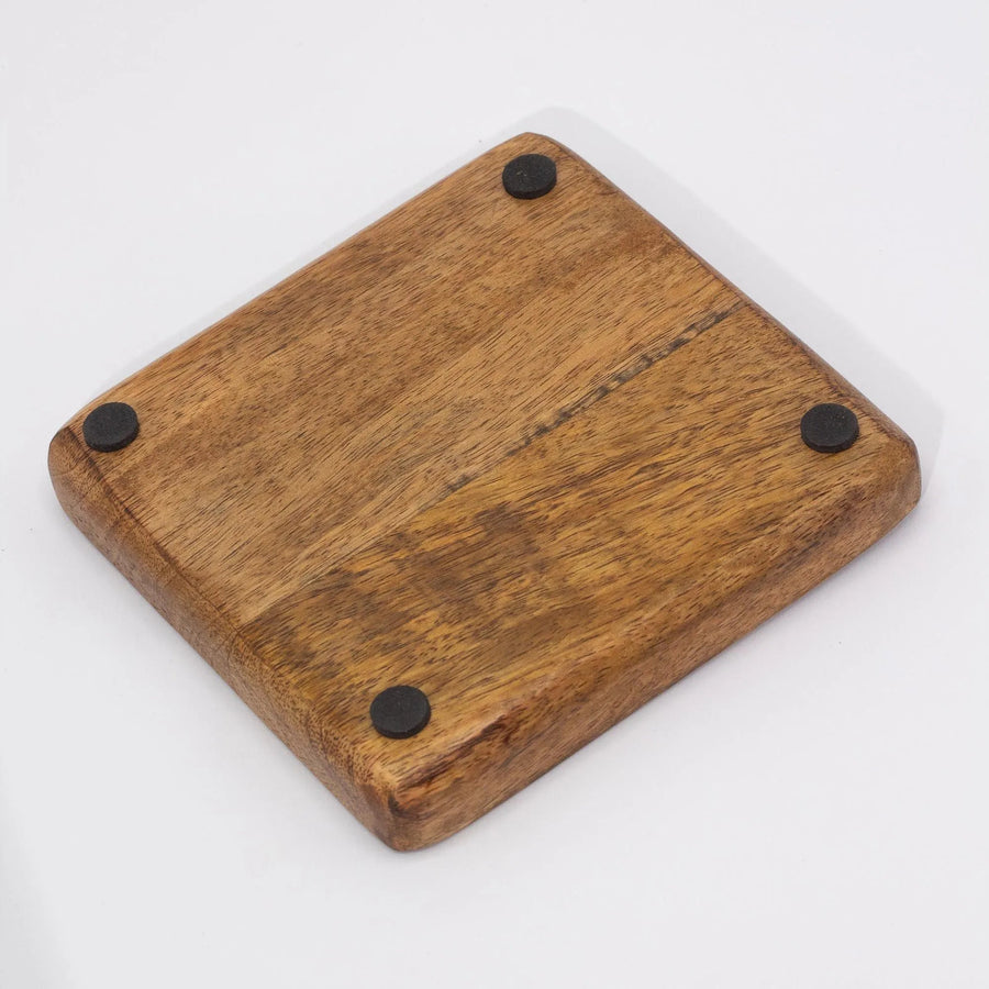 The Sun Enamel Mango Wood Trinket Tray