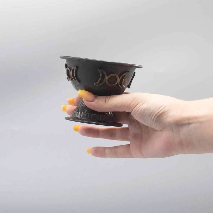 Triple Moon Copper-Finish Ritual Chalice